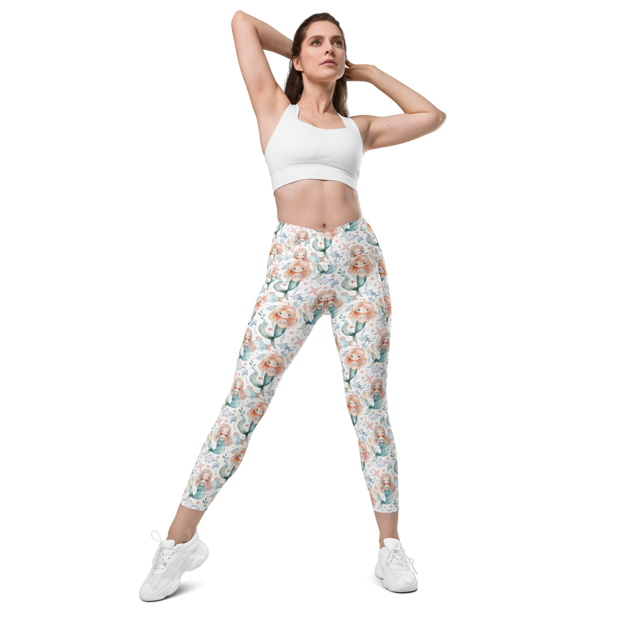 Mermaid | Eco-Friendly | Crossover Leggings | TeeandTurtle | Sustainable