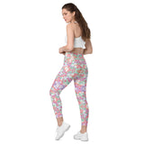 Waves Of Flowers | Eco-Friendly | Crossover Leggings | TeeandTurtle | Sustainable