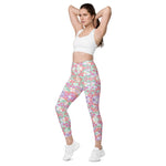 Waves Of Flowers | Eco-Friendly | Crossover Leggings | TeeandTurtle | Sustainable