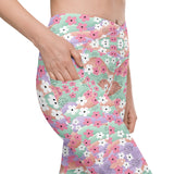 Waves Of Flowers | Eco-Friendly | Crossover Leggings | TeeandTurtle | Sustainable