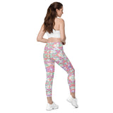 Waves Of Flowers | Eco-Friendly | Crossover Leggings | TeeandTurtle | Sustainable
