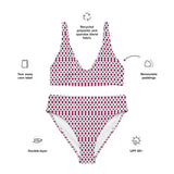Strawberry | Eco-Friendly | High-waisted Bikini | TeeandTurtle | Sustainable